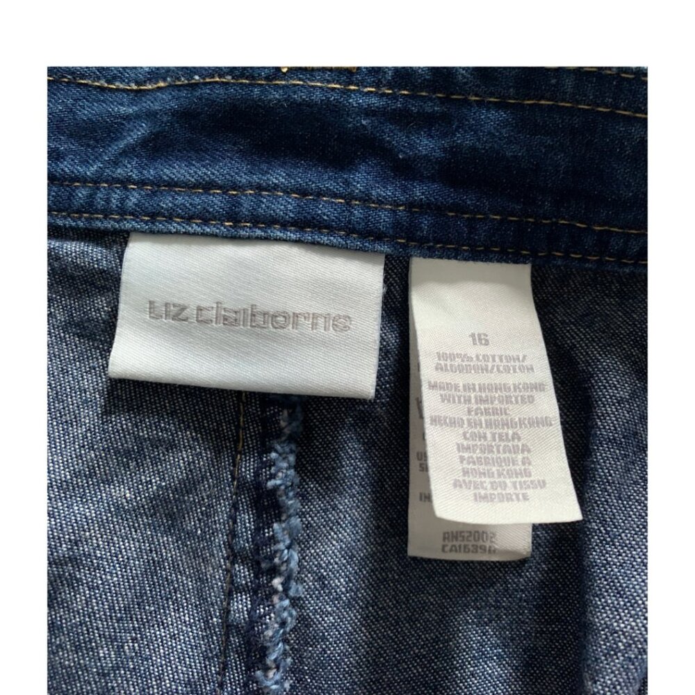 LIZ CLAIBORNE Womens' High Rise Cropped Trouser Denim Jeans SZ 16 - Picture 5 of 5